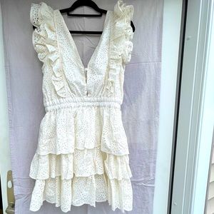 Cute ecru eyelet summer dress